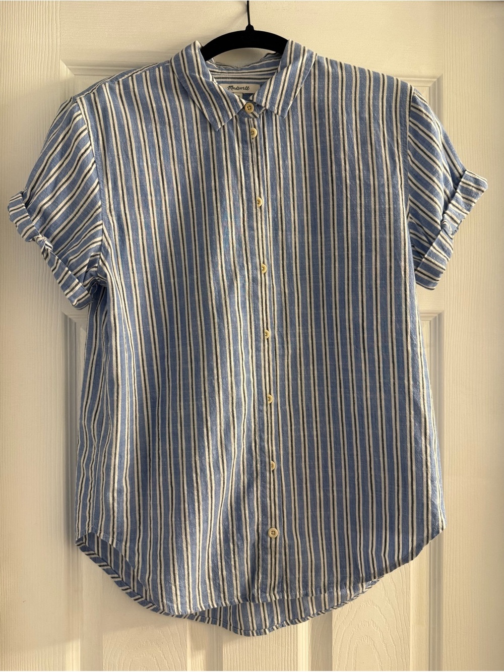Madewell Striped Short-Sleeve Button-Up Shirt